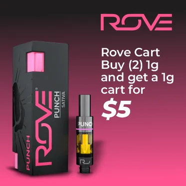 Rove Cart. Buy 2 (1 gram) and get a 1 gram cart for $5