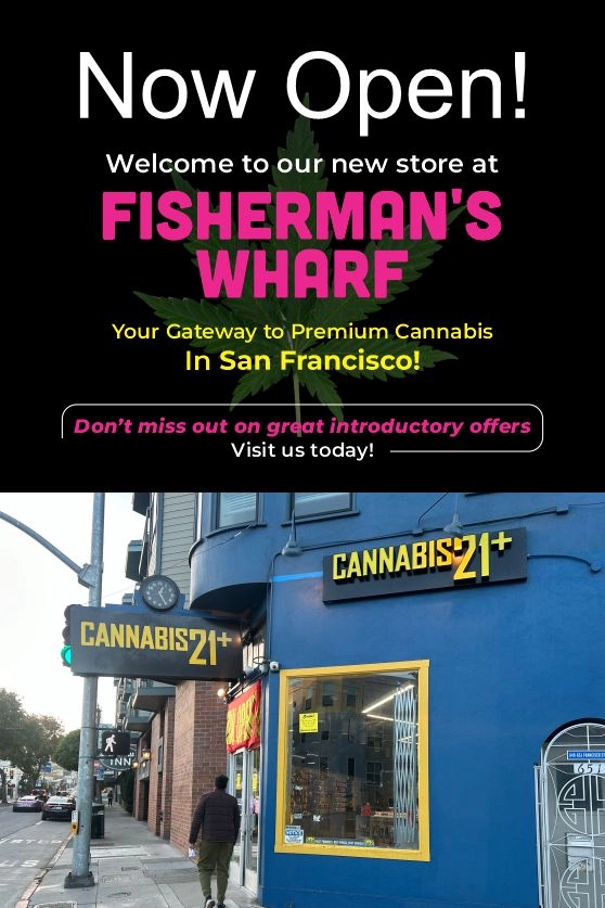 Now Open! Welcome to our new store at Fisherman's Warf - your gateway to premium cannabis in San Francisco. Don't miss out on great introductory offers. Visit us today!